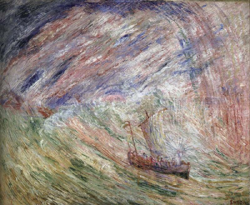 James Ensor Christ Calming the Storm Spain oil painting art